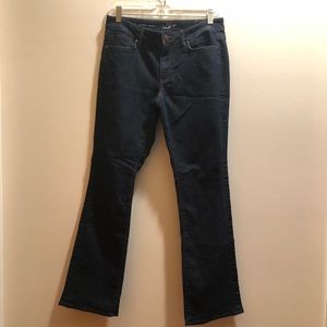 Loft dark wash petite curvy boot cut jeans